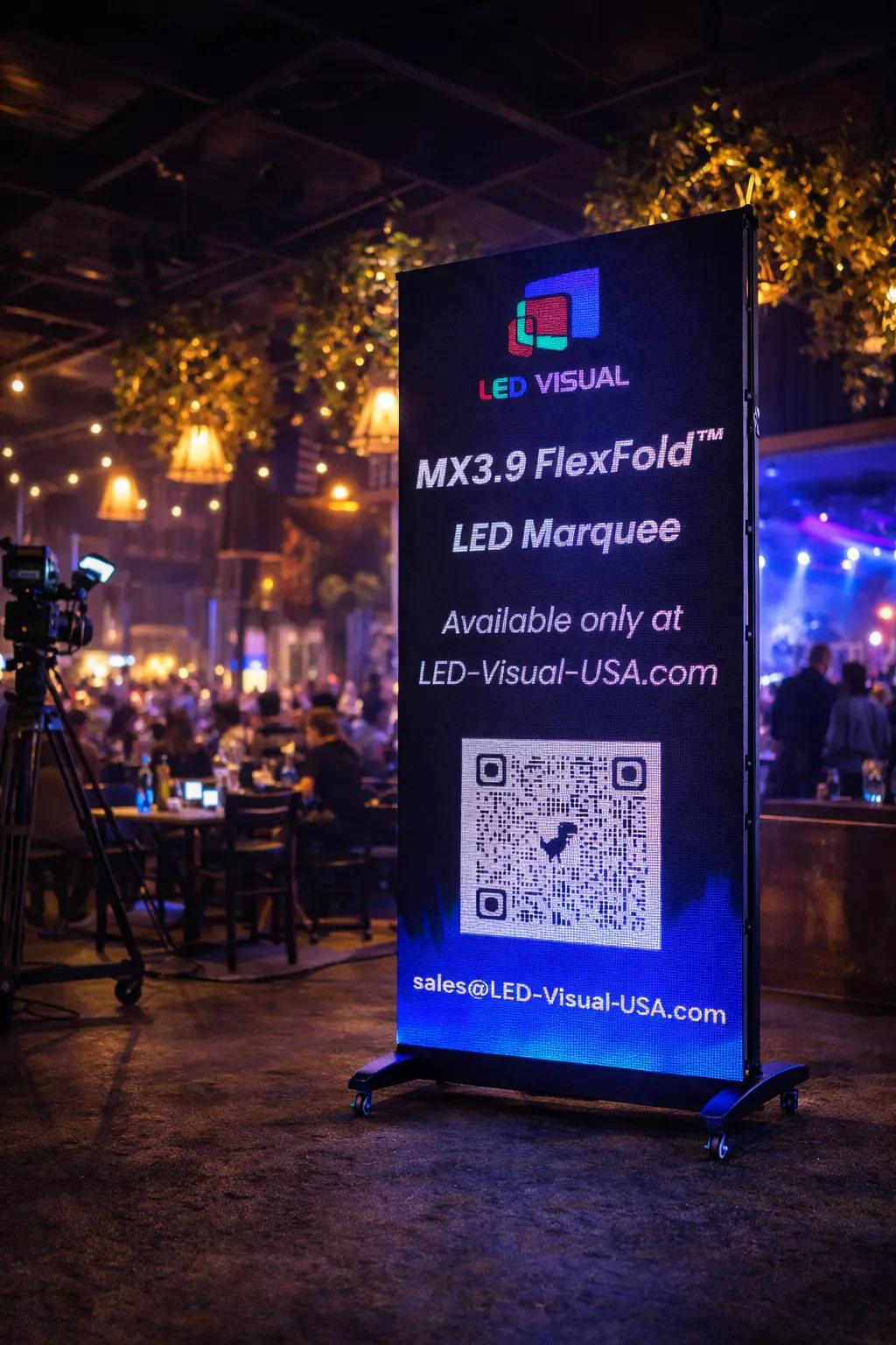 MX3.9 FlexFold LED Marquee deployed at event activation